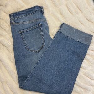 High rise straight jeans